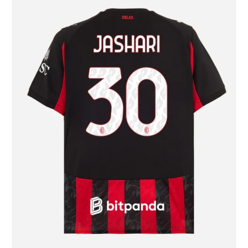 Billige Fotballdrakt AC Milan Ardon Jashari #30 Replika Hjemmedrakt 2025-26 Kortermet Billige Fotballdrakt AC Milan Ardon Jashari #30 Replika Hjemmedrakt 2025-26 Kortermet